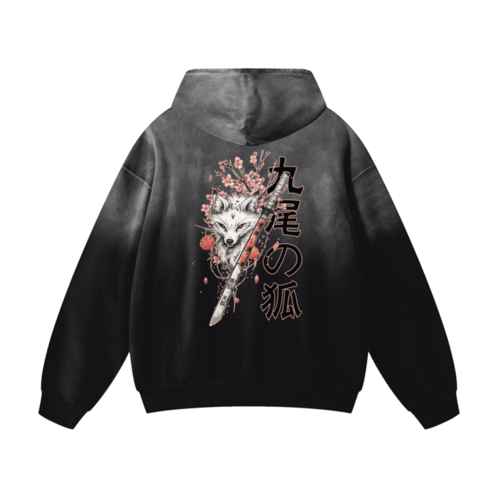 "KITSUNE" Monkey Wash  Oversized Hoodie