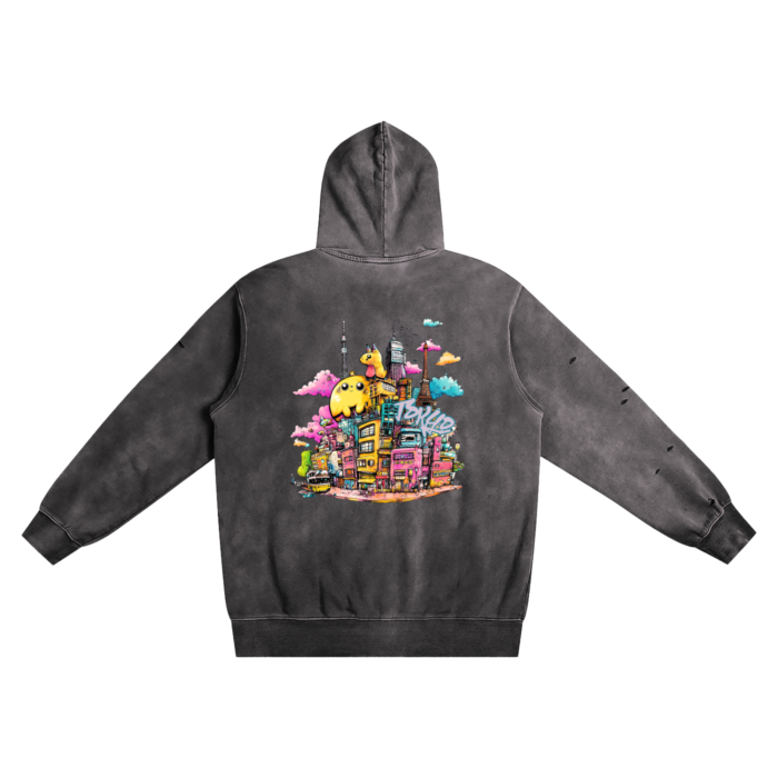 "TOKYO-TOON" Frayed Hoodie